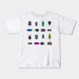 Polygross: A pattern of low poly bugs Kids T-Shirt